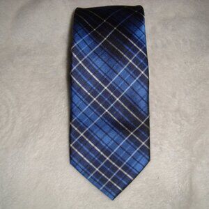 Apt. 9 Blue Patterned Neck Tie 3 inch Wide Pre-Owned 100% Silk Pre-Owned